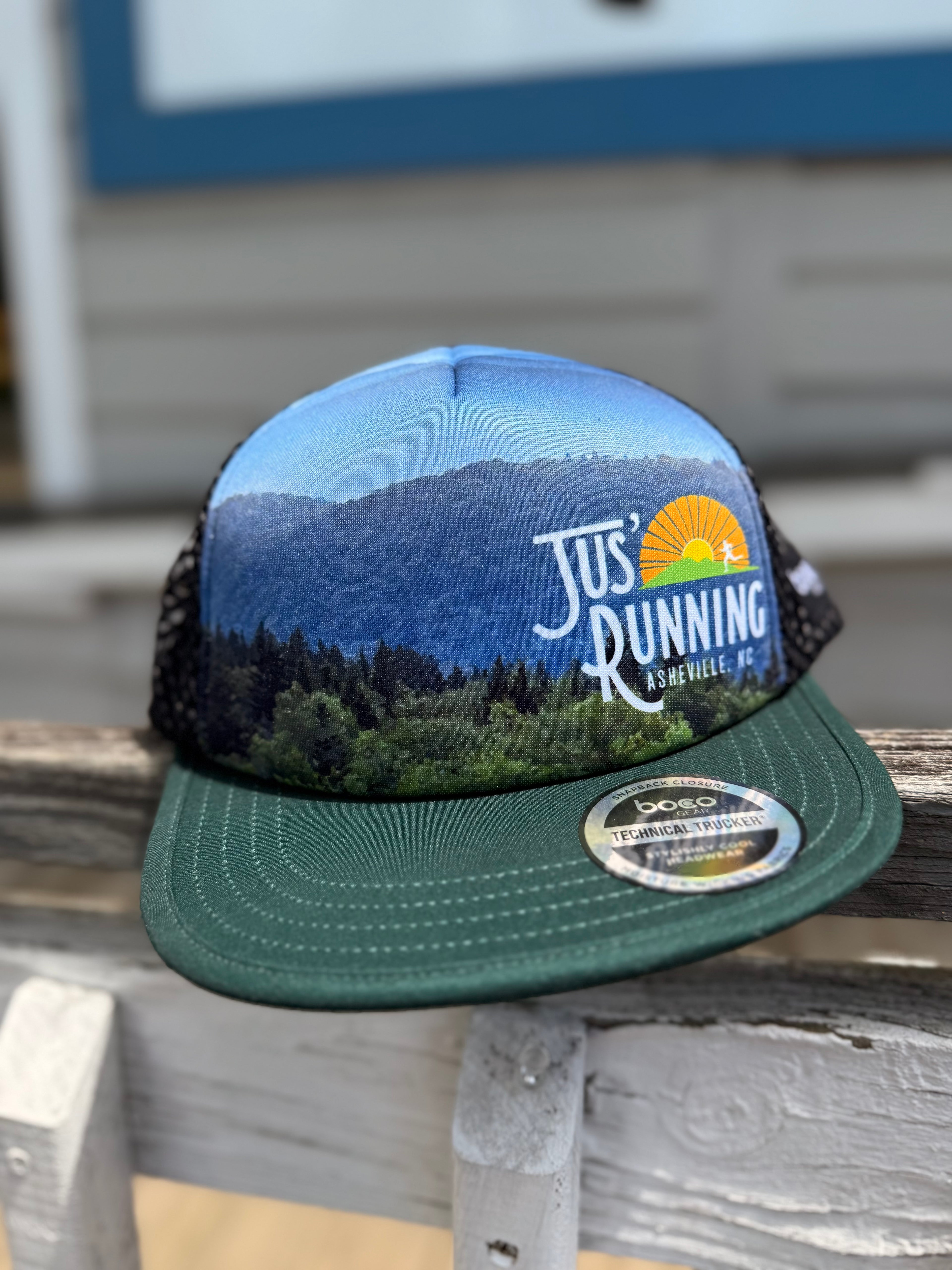 Limited Edition: Jus' Running x Boco Trail Trucker - Rolling Mountains